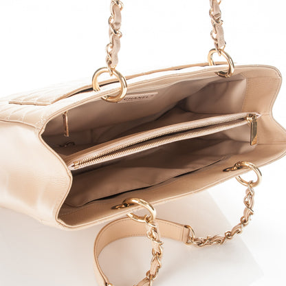 Chanel Caviar Quilted Grand Shopping Tote GST Beige Clair 6 of 8