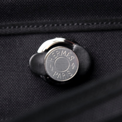 Hermes Military Toile Vache Hunter Herbag Zip Retourne Cabine Bag Black 11 of 11