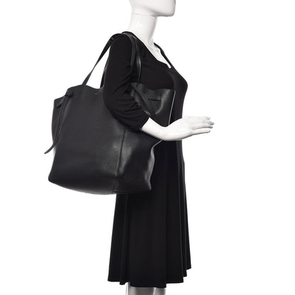 Celine Soft Grained Calfskin Medium Belt Cabas Phantom Black 2 of 11