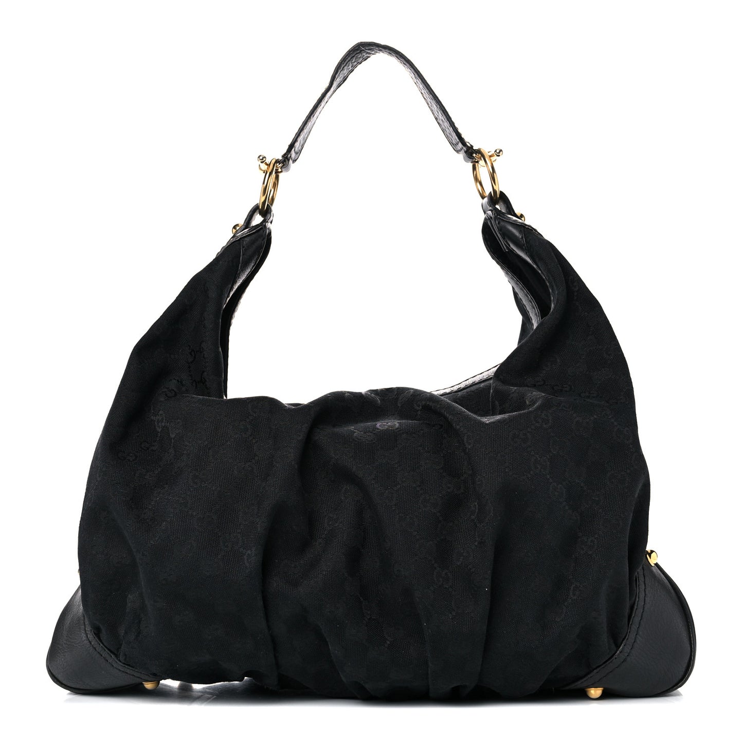 Monogram Large Jockey Hobo Black