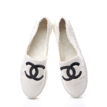 Chanel Terry Cloth CC Espadrilles 36 White Black 5 of 10
