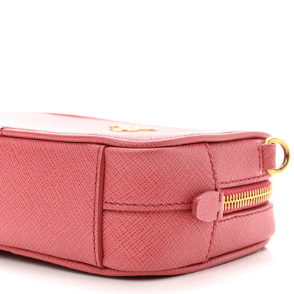Prada Saffiano Mini Camera Crossbody Peonia 8 of 9