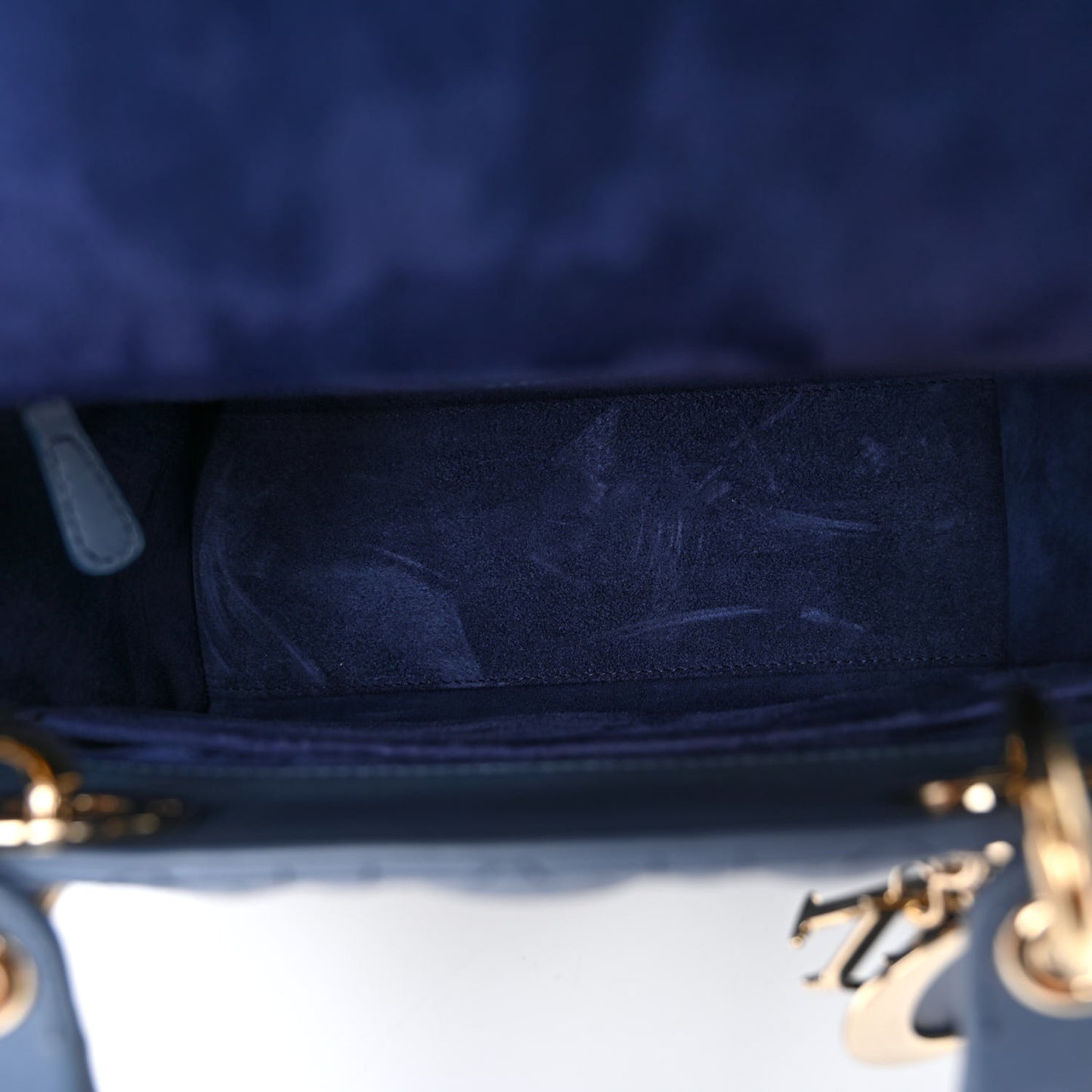 Lambskin Cannage Gradient Medium Lady Dior Blue