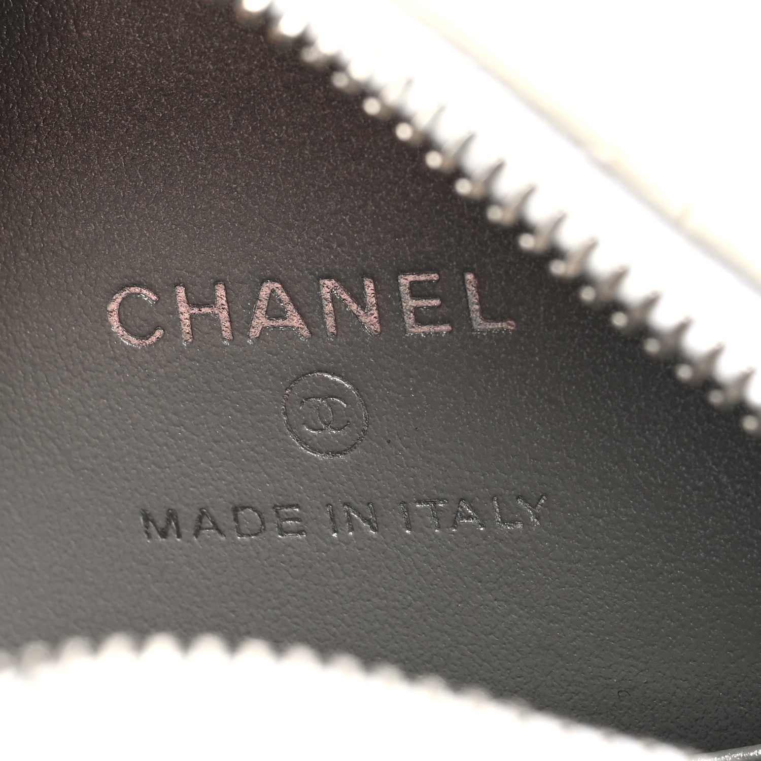Chanel Lambskin Metal Quilted Round Clutch With Chain White Silver 6 of 10