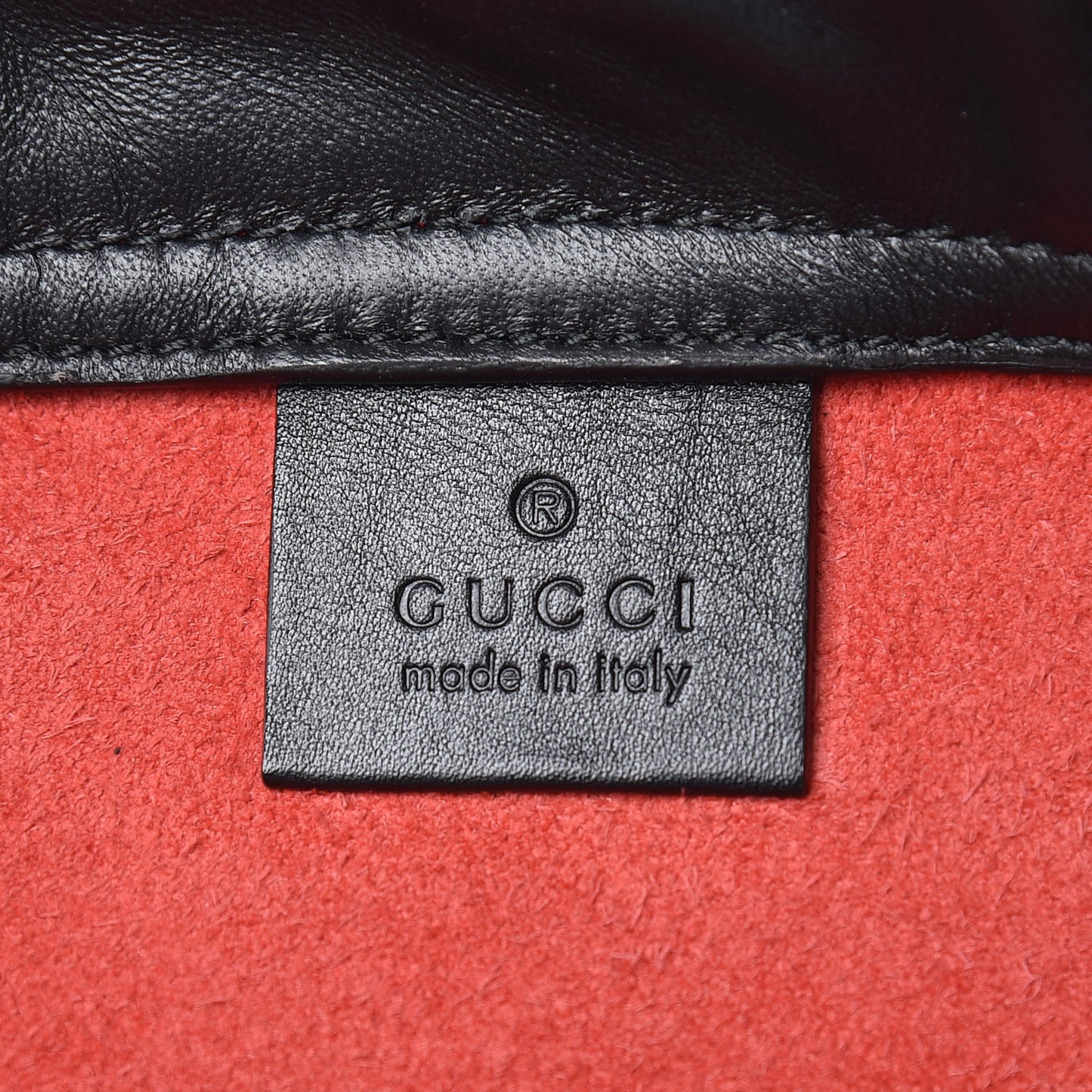 Calfskin Coco Capitan Logo Drawstring Backpack Hibiscus Red