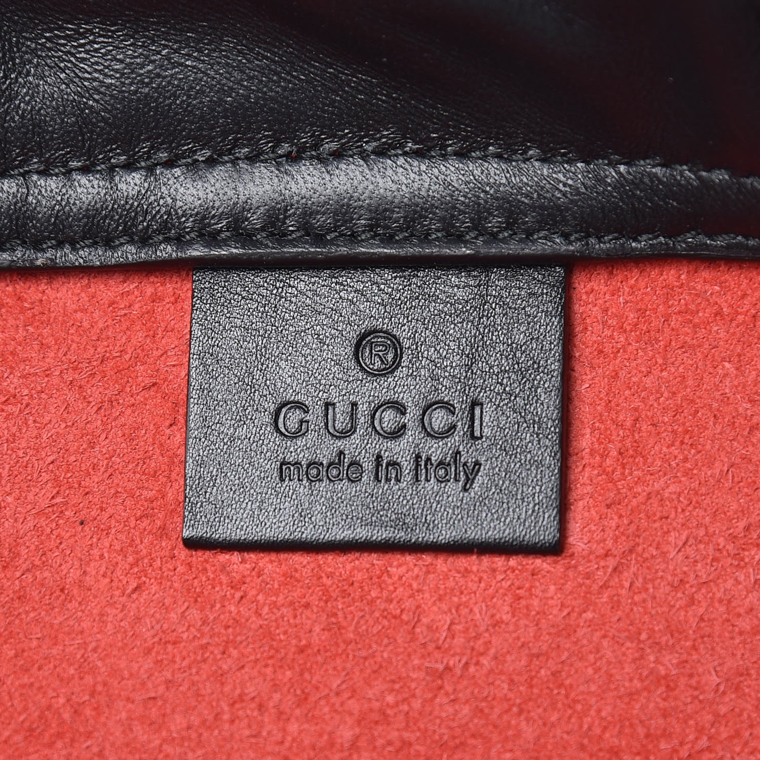 Gucci Calfskin Coco Capitan Logo Drawstring Backpack Hibiscus Red 6 of 9