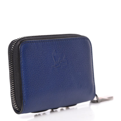 Christian Louboutin Calfskin Ecusson Panettone Coin Purse Navy 3 of 8