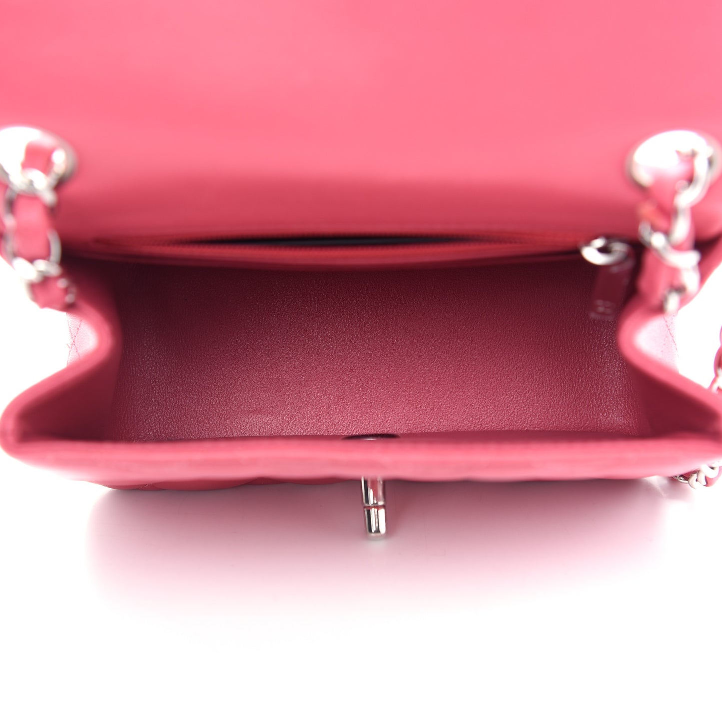 Lambskin Quilted Mini Square Flap Pink