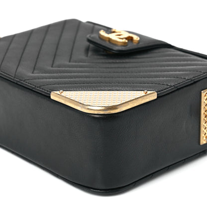 Chanel Calfskin Chevron Quilted Rock The Corner Minaudiere Bag Black 11 of 11