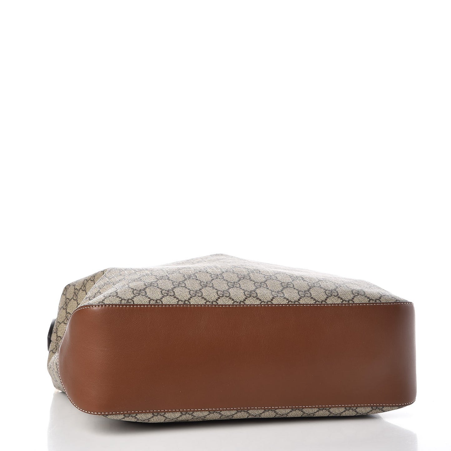 GG Supreme Monogram Large Linea A Hobo Light Brown