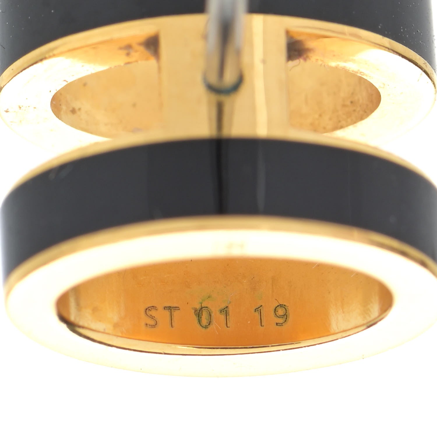 Hermes Gold Lacquered Pop H Earrings Black 5 of 6