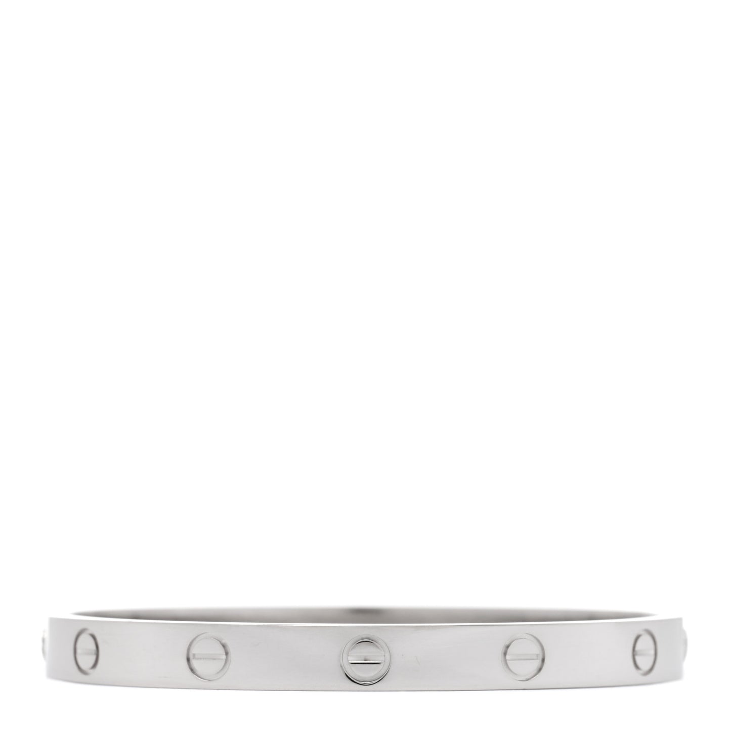 18K White Gold LOVE Bracelet 17