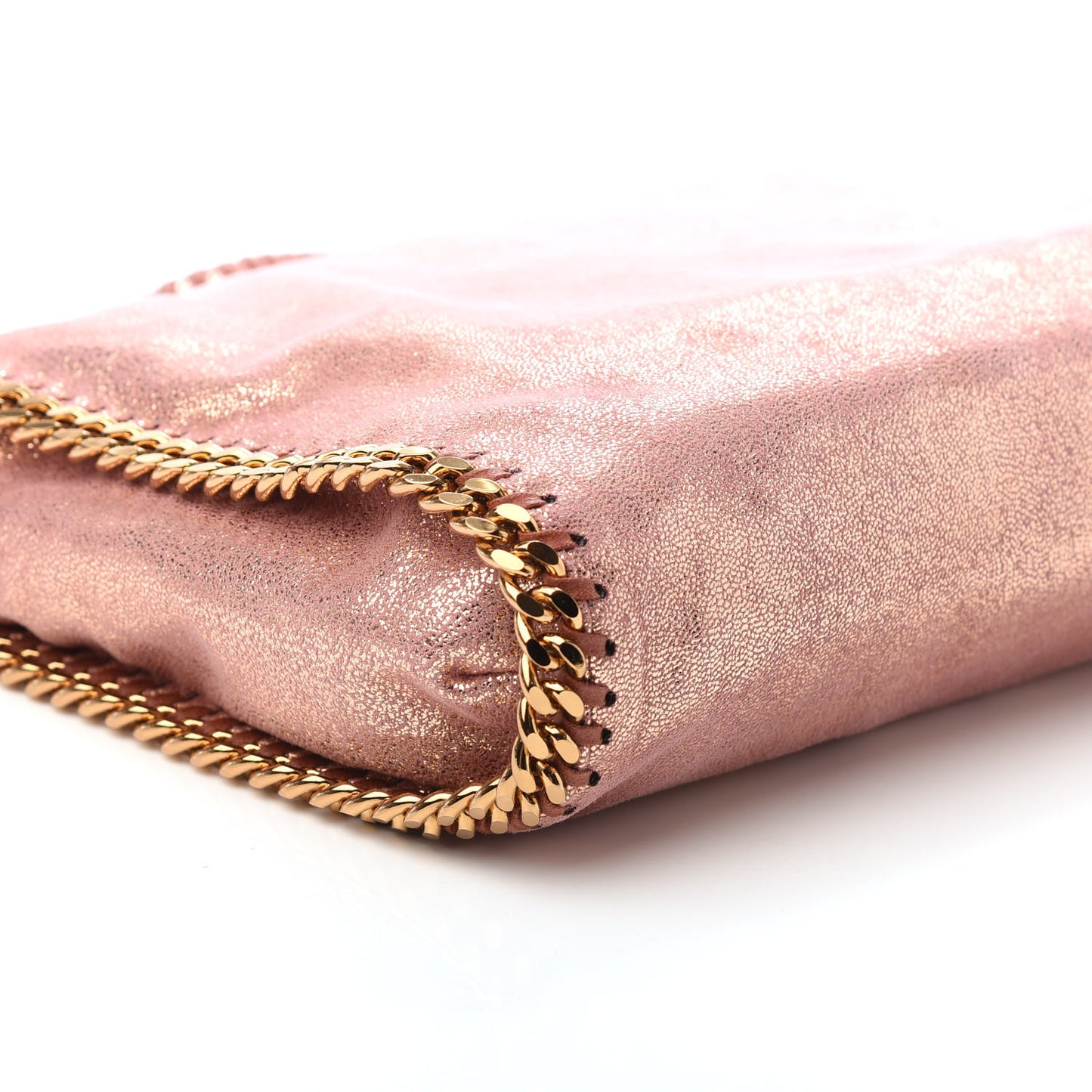 Metallic Shaggy Deer Small Falabella Tote Copper