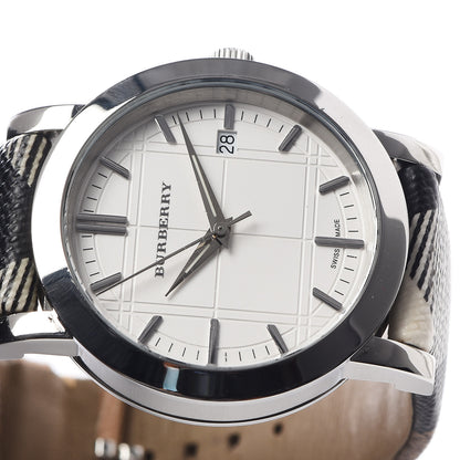 Burberry Stainless Steel Calfskin 38mm Heritage Nova Check Quartz Watch BU1390 6 of 6
