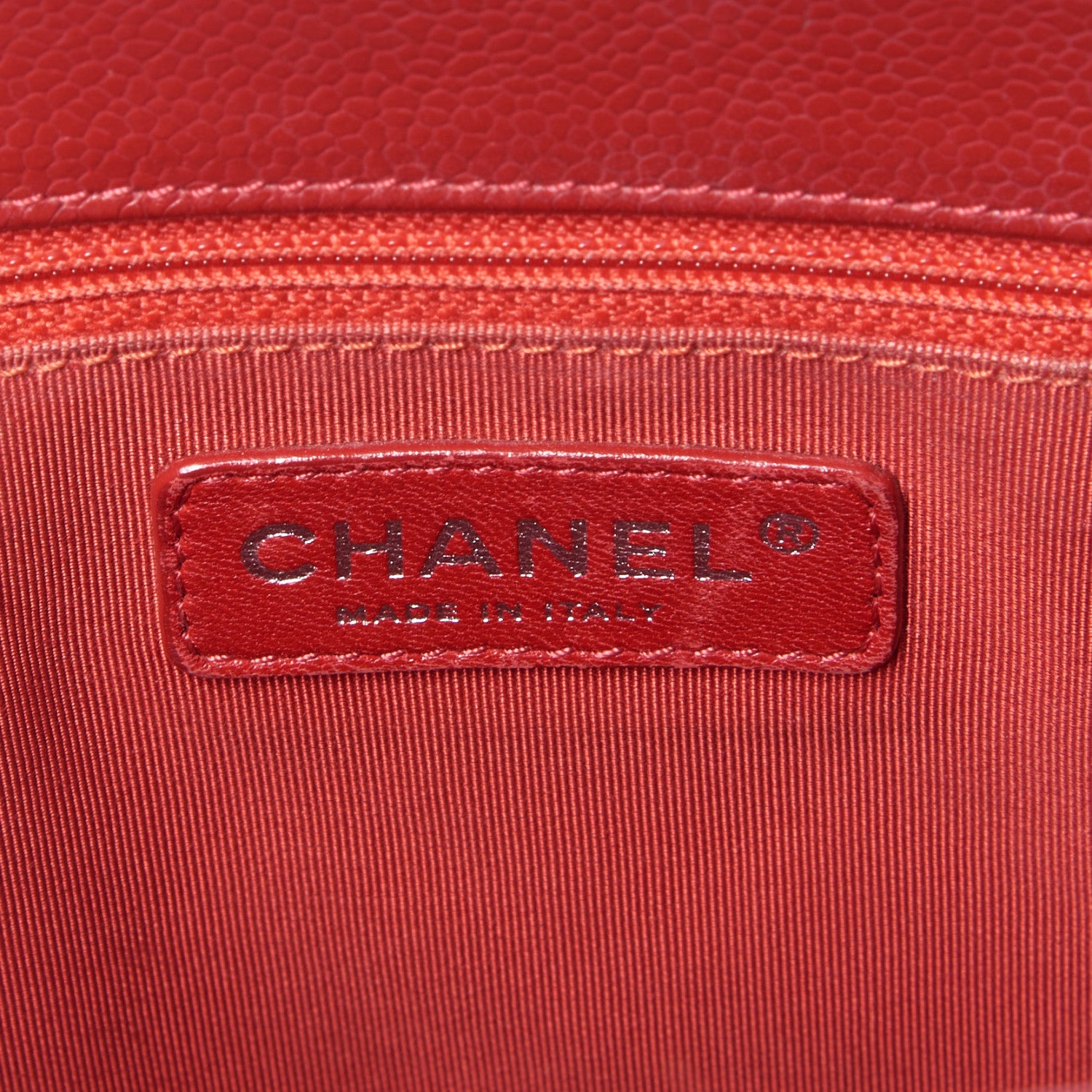 Chanel Caviar Quilted Grand Shopping Tote GST Red 8 of 9