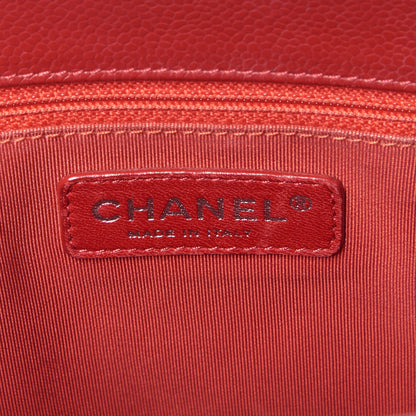 Chanel Caviar Quilted Grand Shopping Tote GST Red 8 of 9