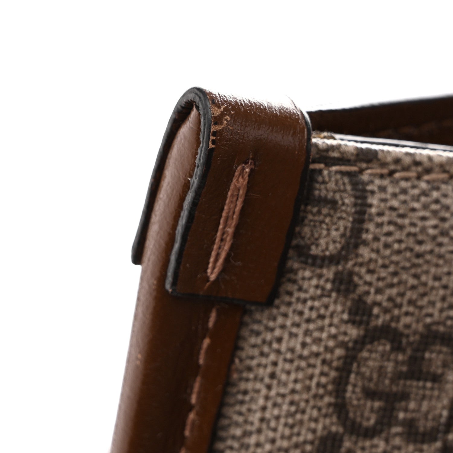 Gucci GG Supreme Monogram Fake/Not Large Retro Interlocking G Tote Bag Beige Brown Sugar 14 of 15