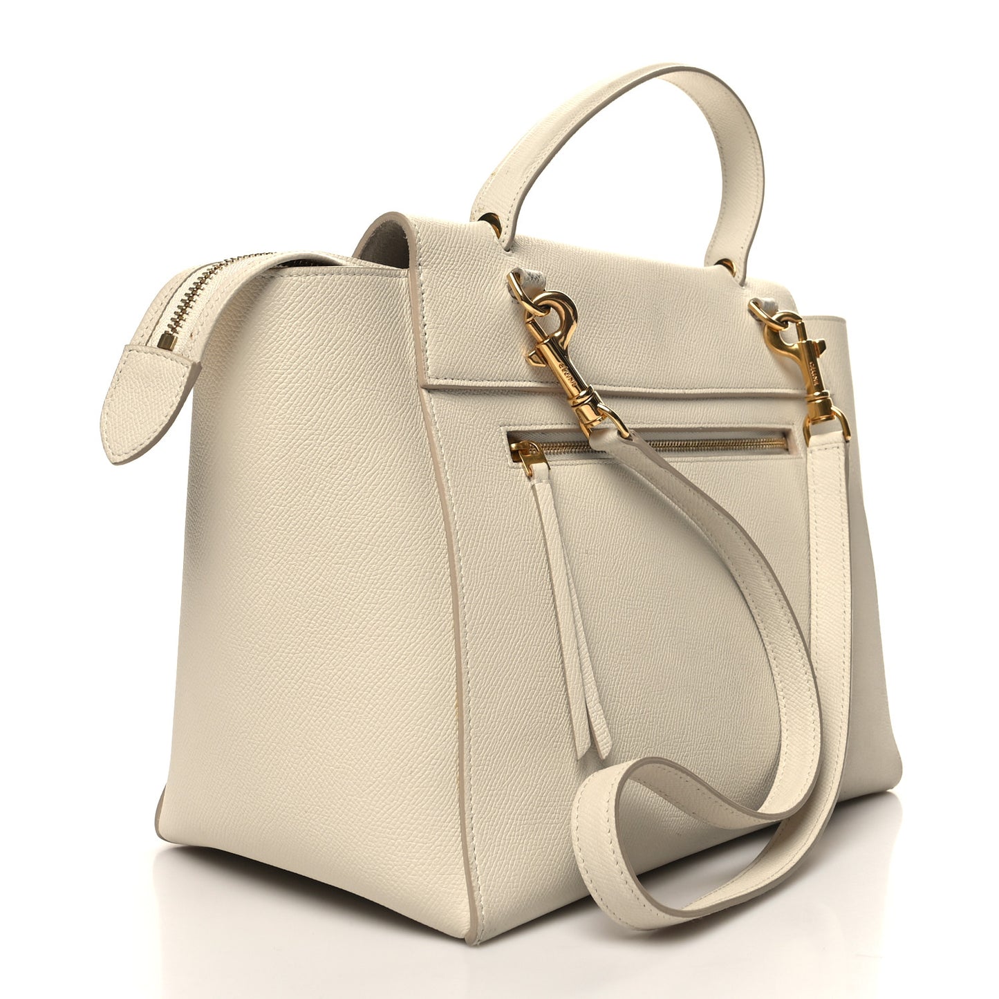 Grained Calfskin Mini Belt Bag White