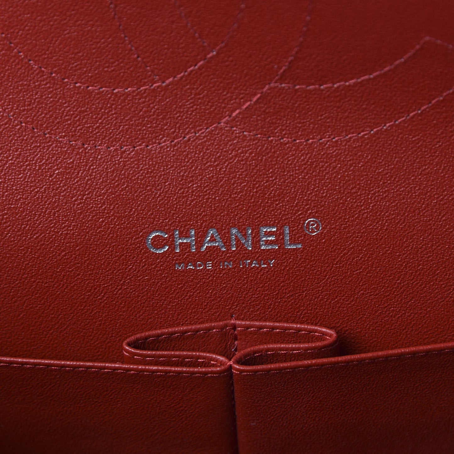 Caviar Quilted Jumbo Double Flap Red