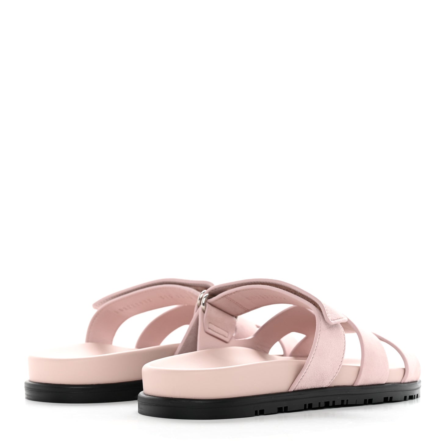 Suede Goatskin Womens Chypre Sandals 37.5 Rose Porcelaine