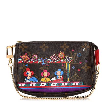 Louis Vuitton Monogram 2020 Christmas Animation Bumper Cars Mini Pochette Accessories Coquelicot 1 of 10