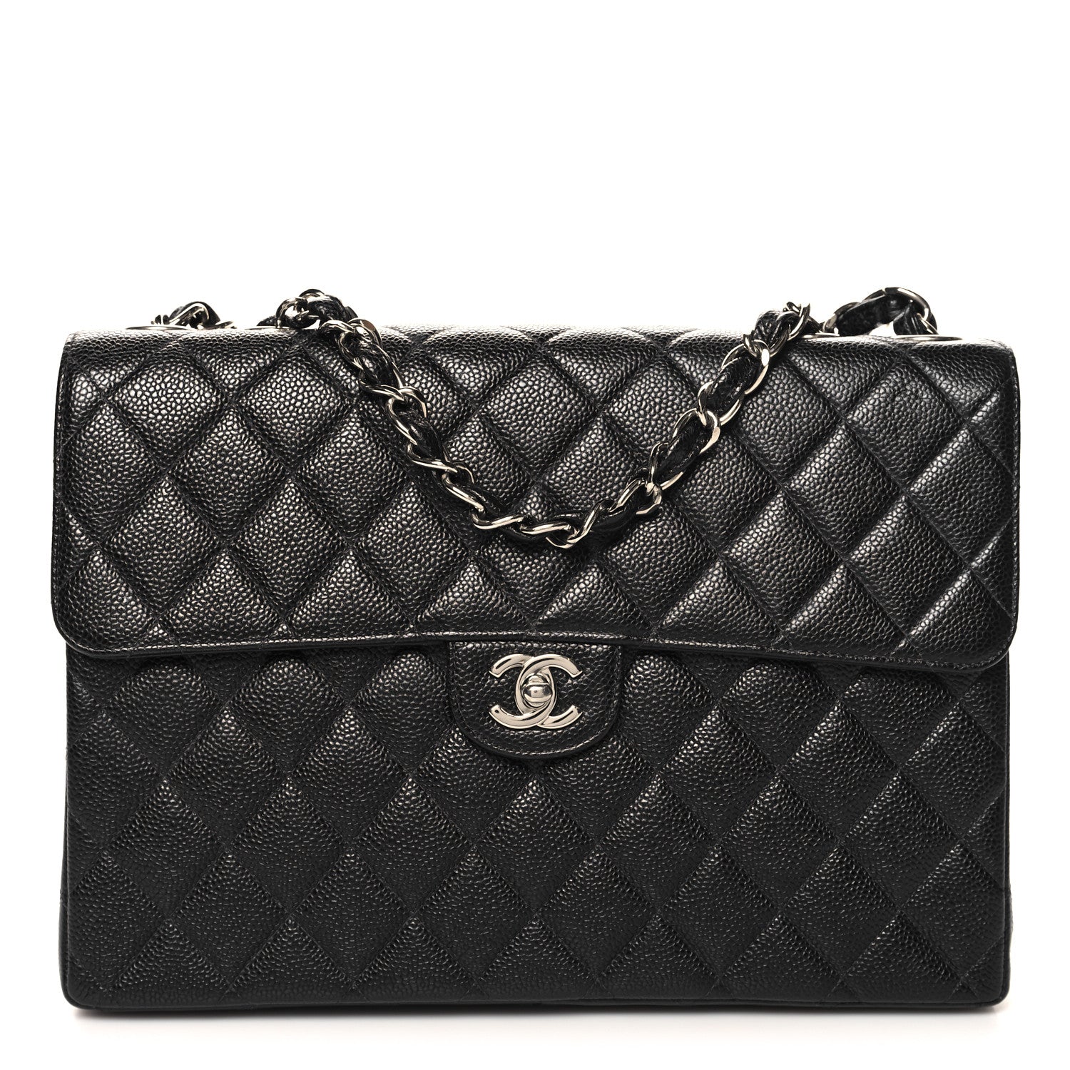 Chanel Caviar Jumbo Single Flap Black 1 of 10