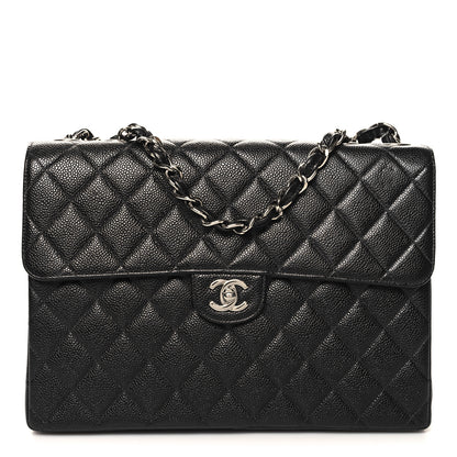 Chanel Caviar Jumbo Single Flap Black 1 of 10