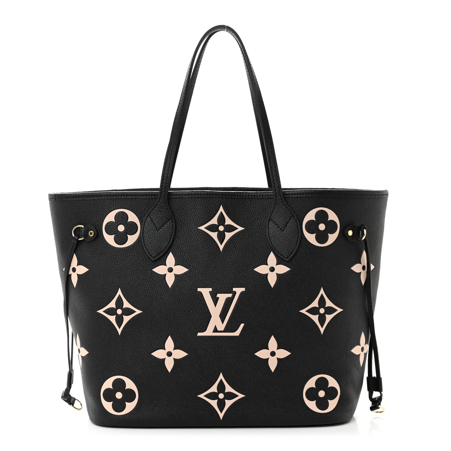 Louis Vuitton LOUIS VUITTON Empreinte Monogram Giant Neverfull MM Black Beige 2 of 9