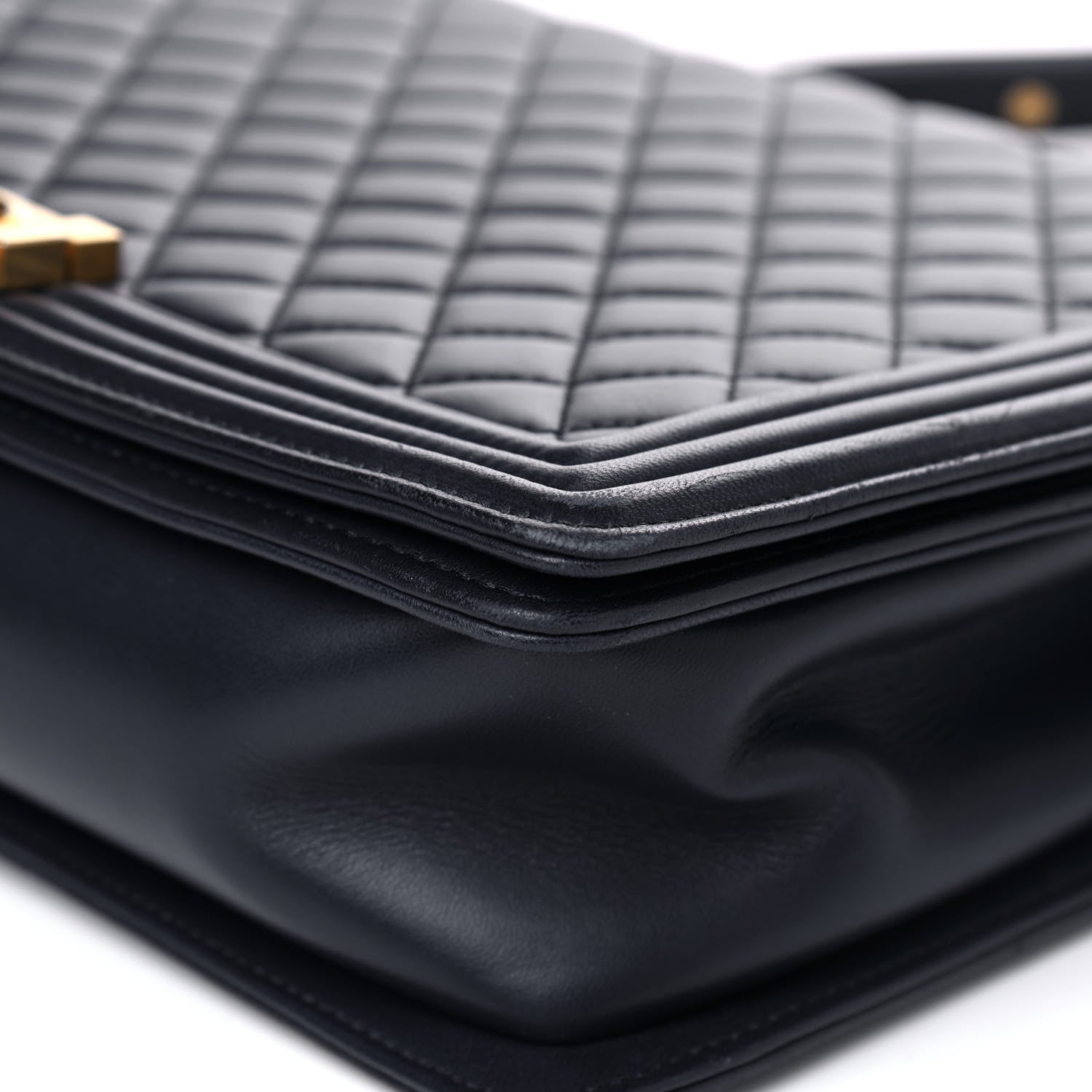 Chanel Lambskin Quilted Large Boy Flap Navy 6 of 10