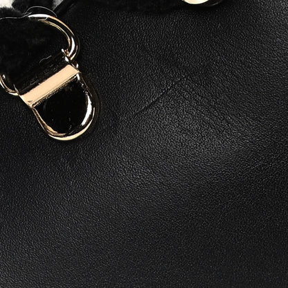 Chanel Calfskin Shearling CC Lace Up Boots 40.5 Black 12 of 16