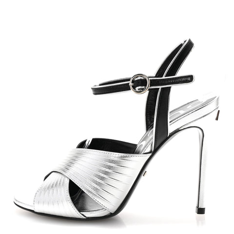 Malaga Kid Webby Crossover High Heel Sandals 37 Silver