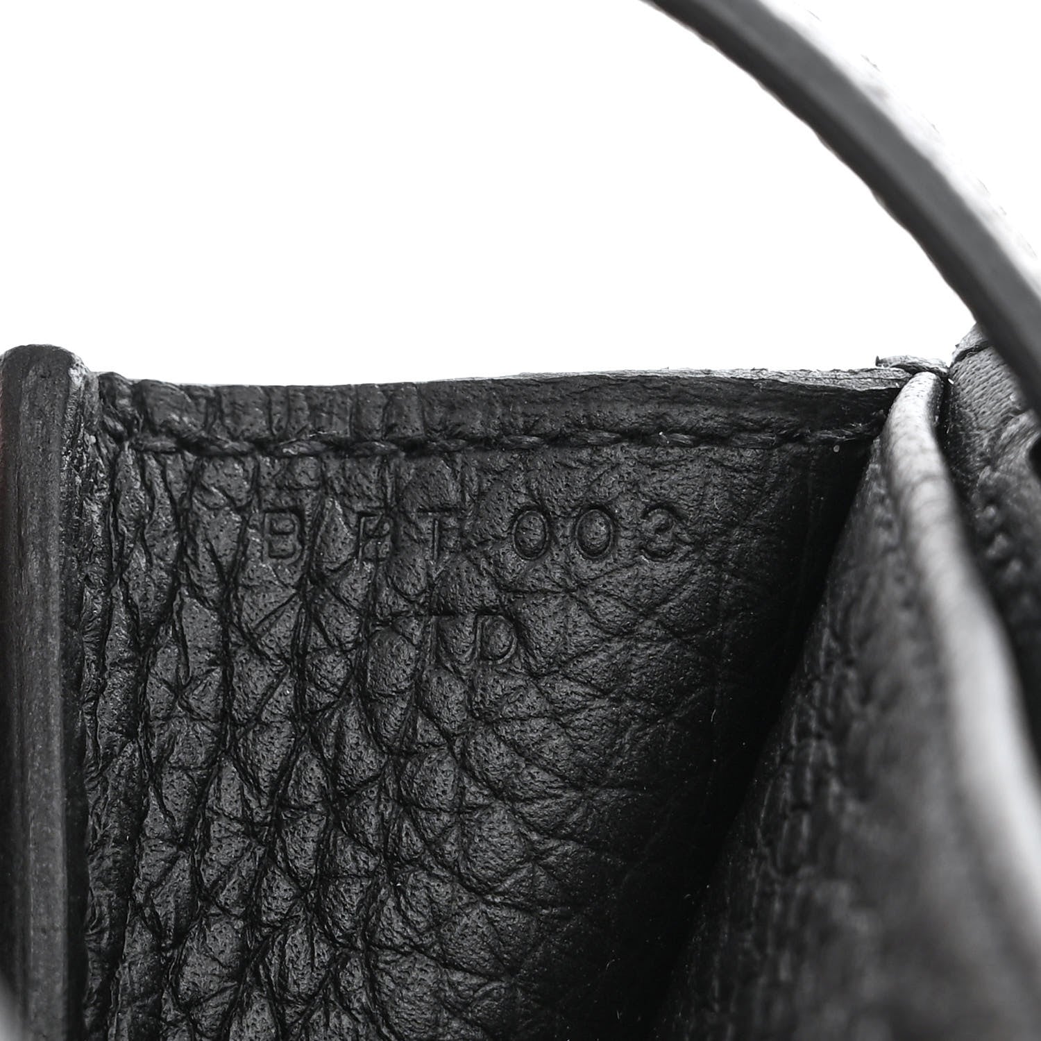 Hermes Taurillon Clemence Halzan 25 Black 7 of 10