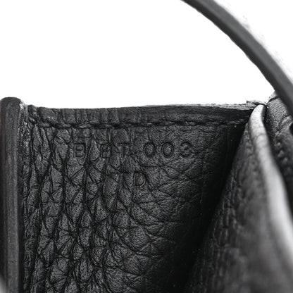 Hermes Taurillon Clemence Halzan 25 Black 7 of 10