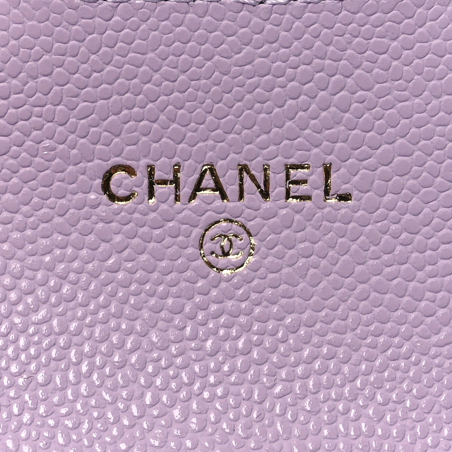Caviar Quilted Flap Card Holder Wallet Light Purple
