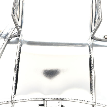 Balenciaga Metallic Calfskin Hourglass Top Handle Bag XS Silver 7 of 9