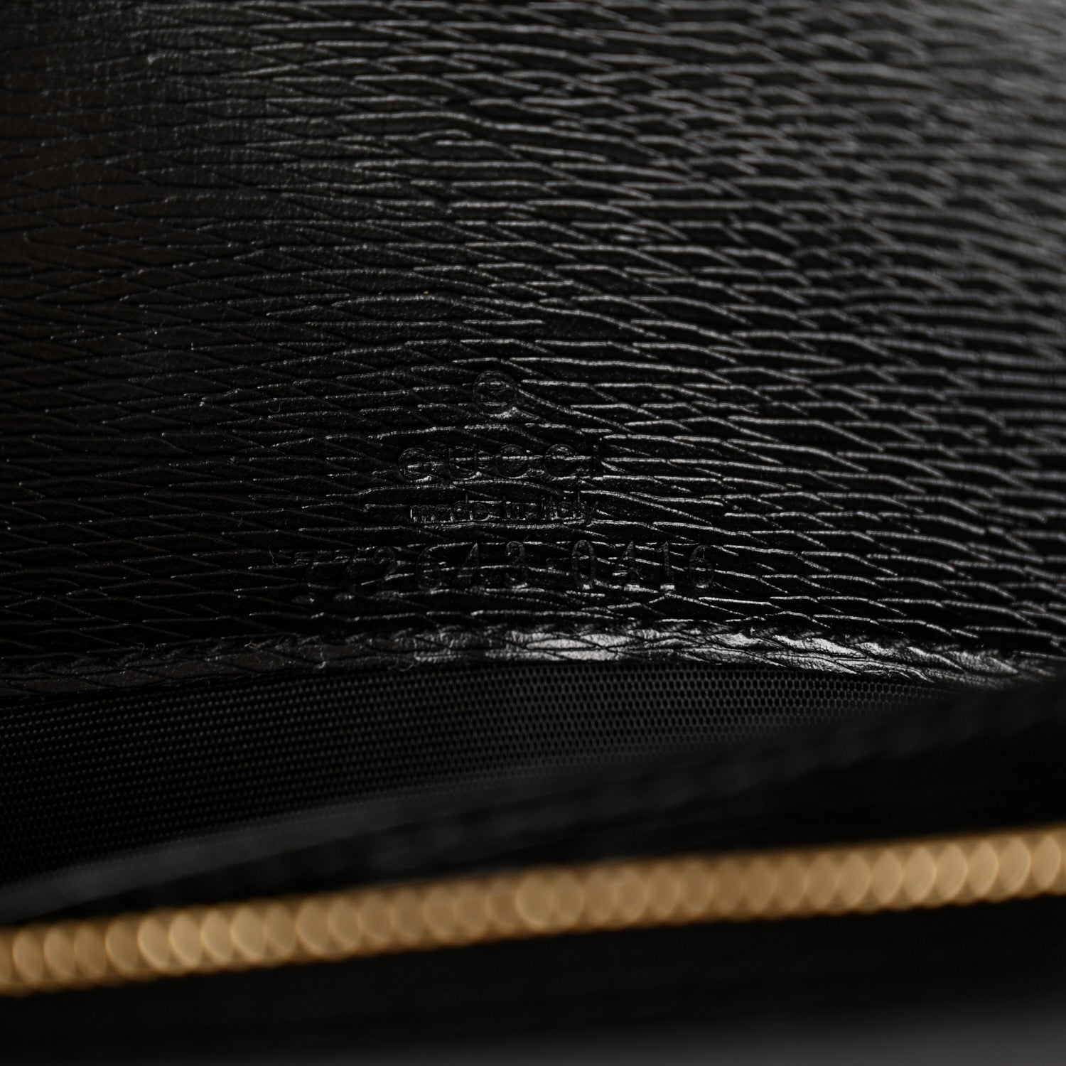 Gucci Calfskin Script Logo Wallet On Chain Black 6 of 10