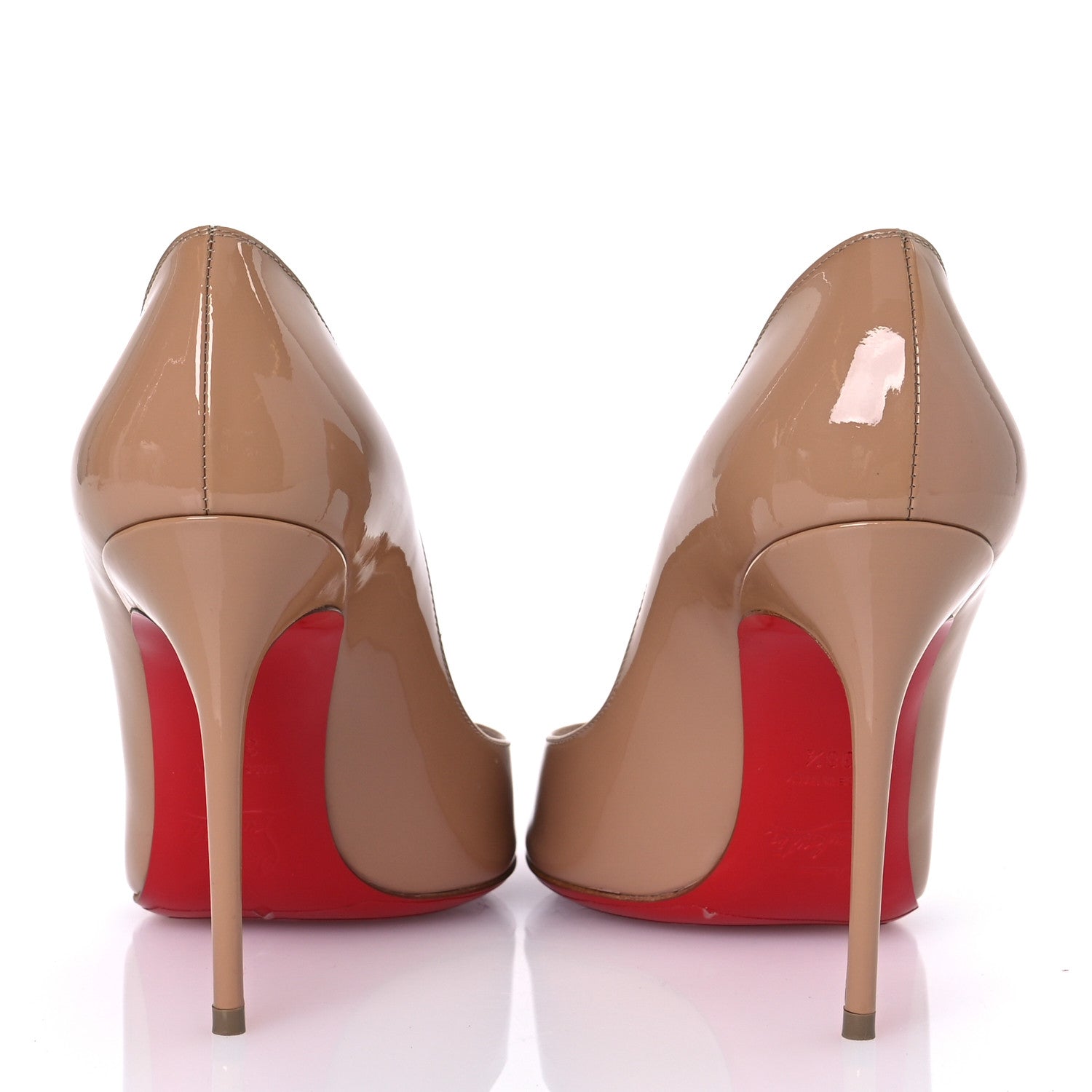 Christian Louboutin Patent Corneille 100 Pumps 38.5 Nude 5 of 11