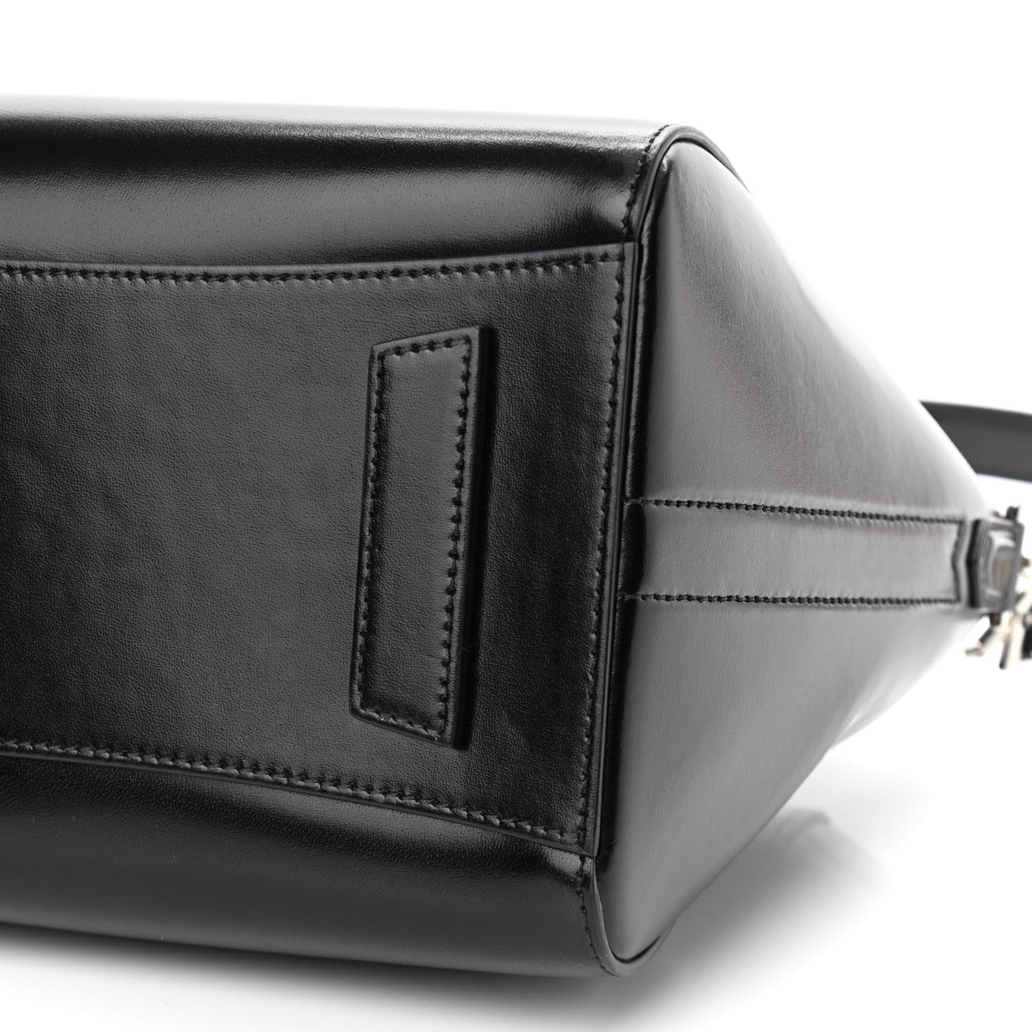 Shiny Lord Calfskin Small Antigona Black