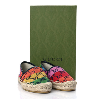 Gucci Monogram Multicolor Womens Espadrilles 36.5 Blue Rainbow Blue 11 of 11
