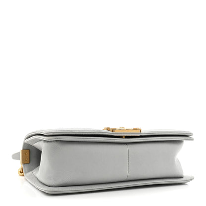 Chanel Caviar Quilted Medium Boy Flap Light Grey 4 of 9