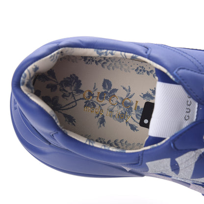 Gucci X MLB Calfskin NY Yankees Mens Rhyton Sneakers 10.5 Electric Blue 5 of 7