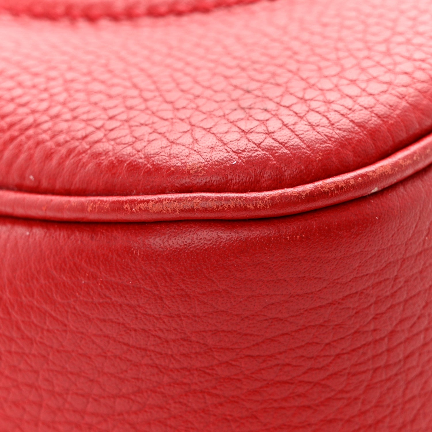 Gucci Pebbled Calfskin Small Soho Disco Bag Tabasco Red 11 of 14