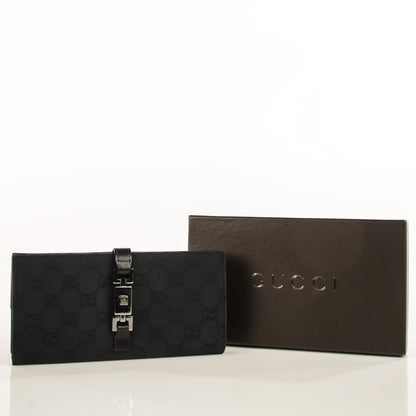 Gucci Monogram Continental Bardot Wallet Black 5 of 8