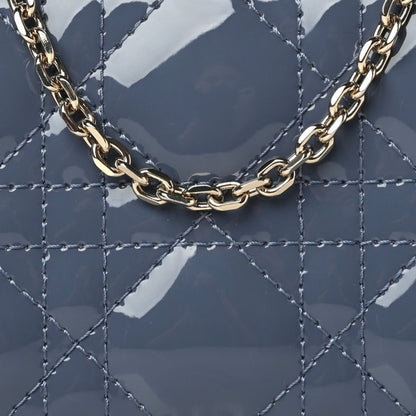 Christian Dior Patent Cannage Nano Lady Dior Pouch Cloud Blue 9 of 10