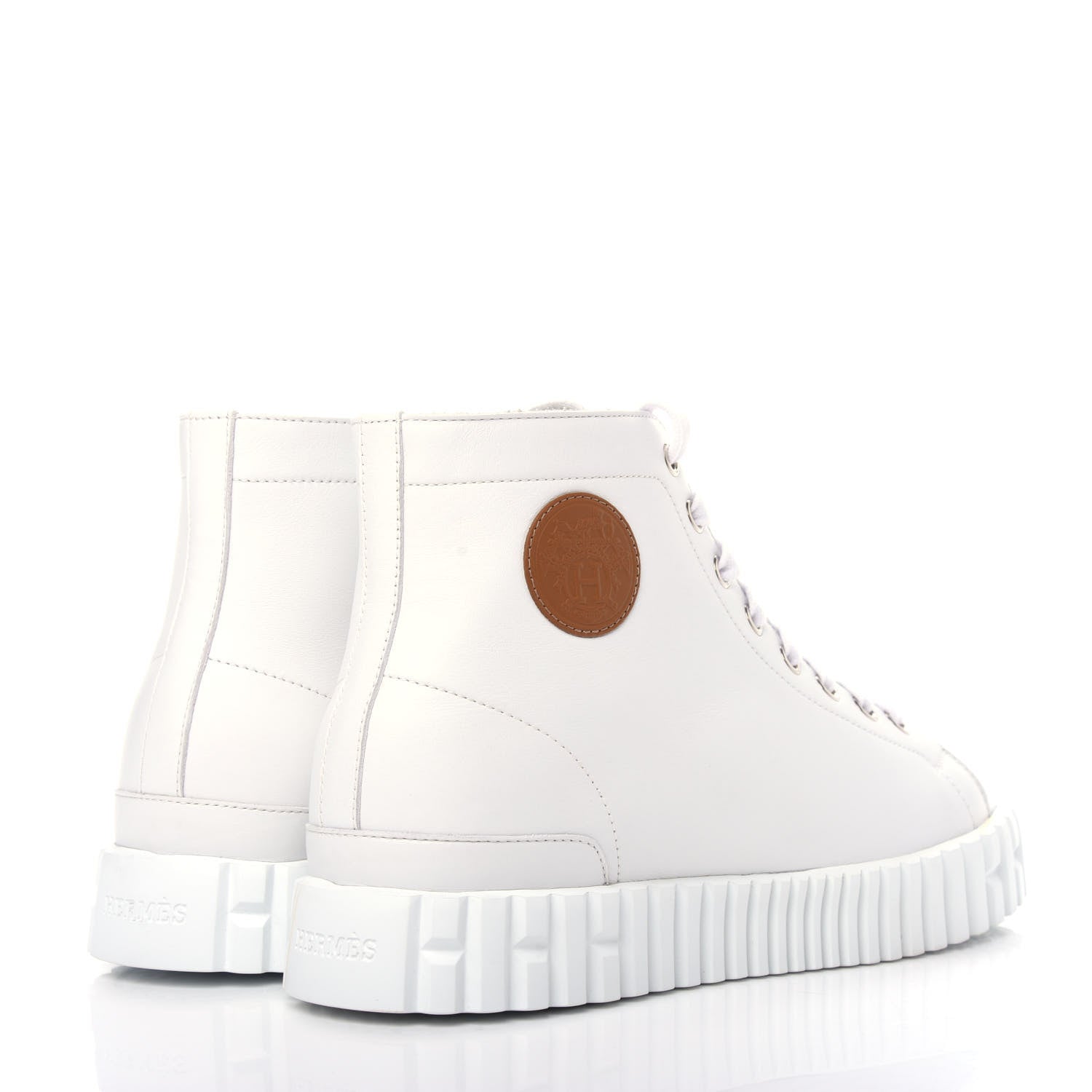 Hermes Calfskin Womens Climb Sneakers 37 White 4 of 11