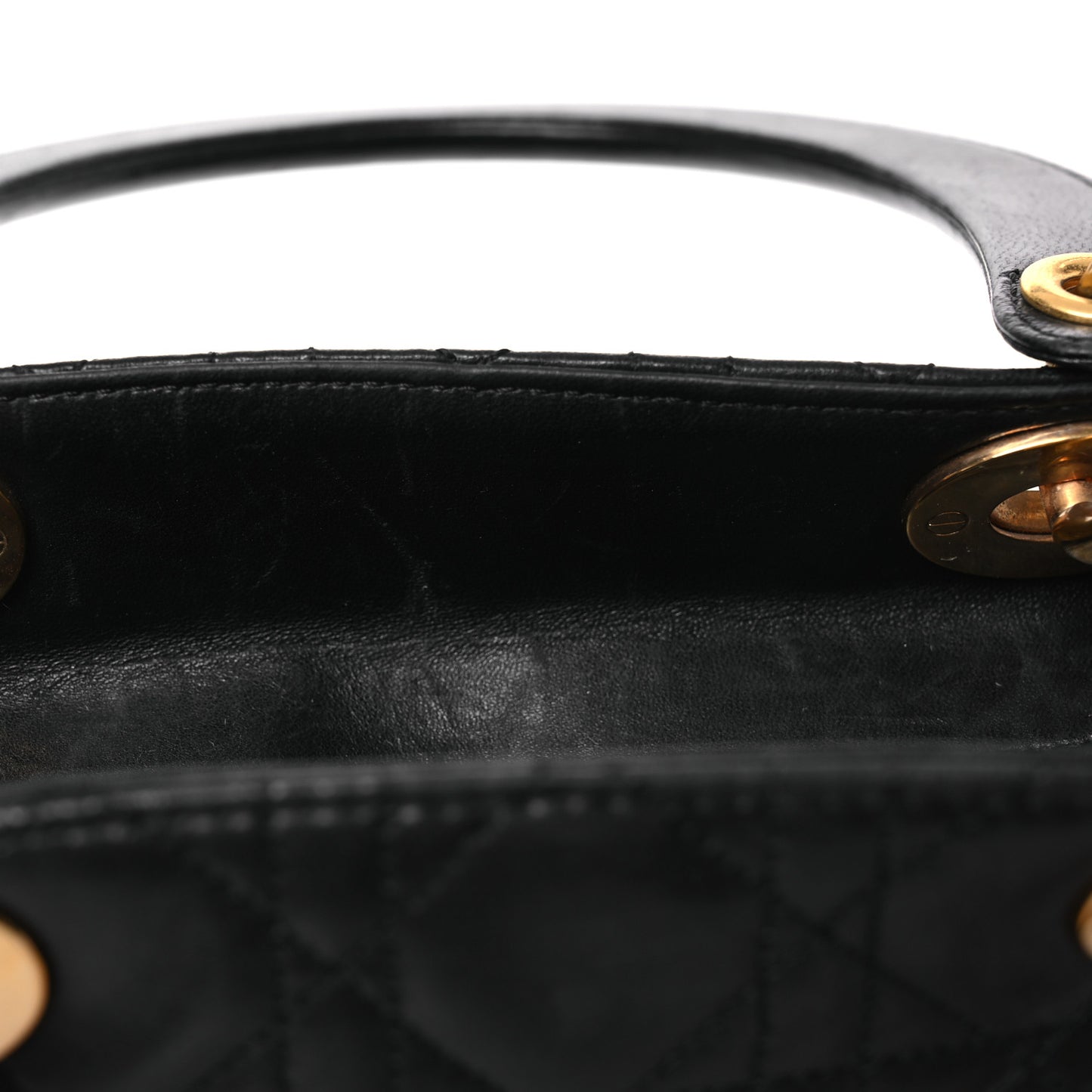 Lambskin Cannage Medium Lady Dior Black