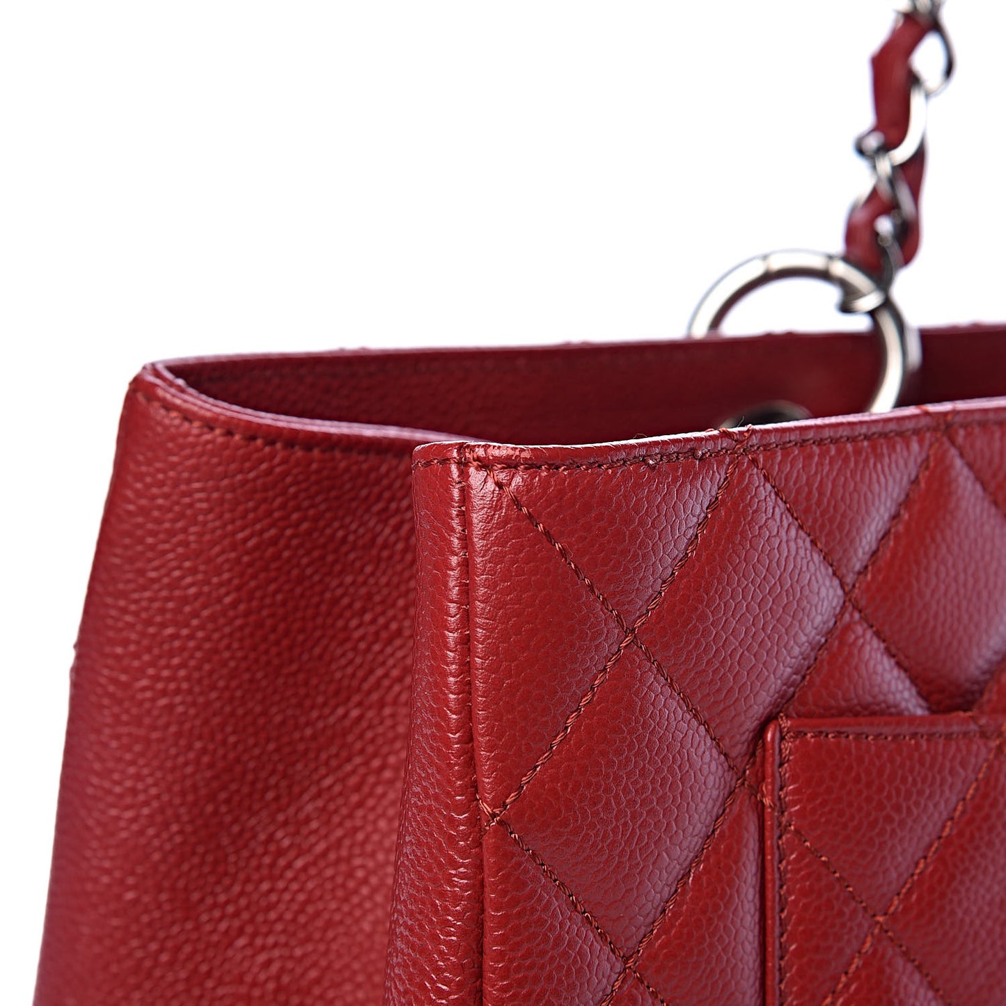 Caviar Quilted XL Grand Shopping Tote GST Red