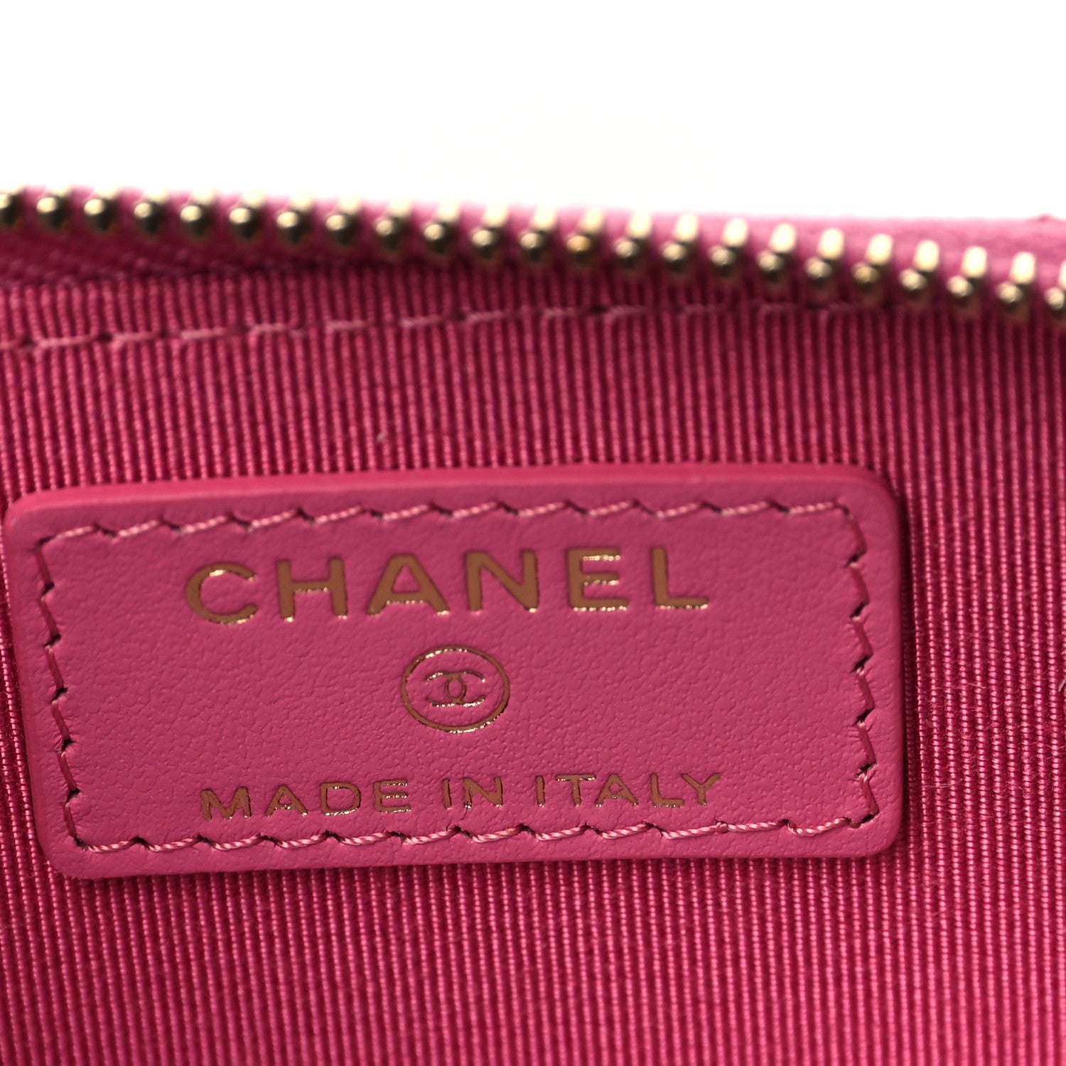 Chanel Caviar Quilted Zip Coin Purse Dark Pink 6 of 8