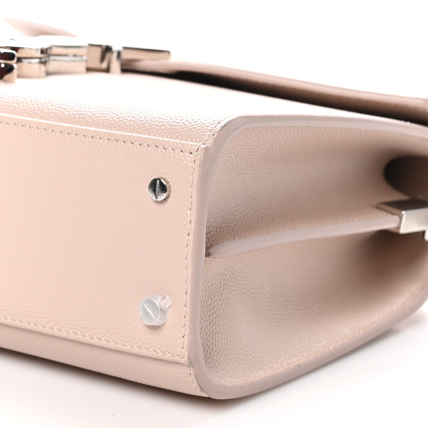 Saint Laurent Grain de Poudre Mini Classic Monogram Cassandra Top Handle Marble Pink 10 of 10