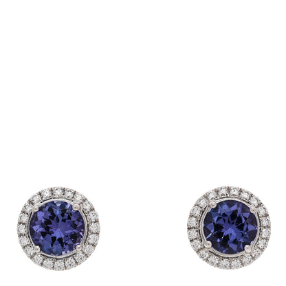 Tiffany Platinum Diamond Tanzanite Soleste Earrings 1 of 5